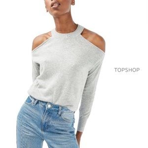 NWT Topshop Cold Shoulder Sweater